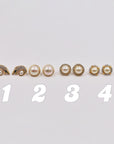 Pearly earrings for pierced ears