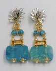 XL blue marble style shiny clips