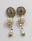 Marble and pearly style dangly clips