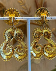 « Edouard Rambaud » orientalist golden dangly clips