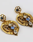 Shiny statement golden earrings