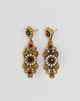 "Mulu Reggio E." Italian red and golden earrings