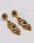 "Mulu Reggio E." Italian red and golden earrings