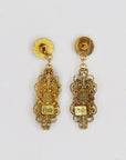 "Mulu Reggio E." Italian red and golden earrings