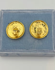 Céline T Saxe Gold-Tone Heart Clip Earrings