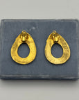 Céline T Saxe Spiral Clip-On Earrings, 1980s