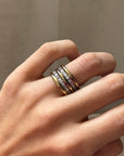 Gold-Plated chunky Ring with Spinel, 1970s
