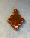 Handcraft red golden cameo pendant