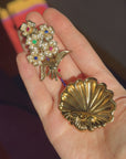 Flowery gold-plated pendant