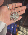 Silver-plated angels necklace