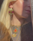 Baroque golden symetric earrings