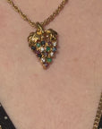 Gold-plated grapes necklace