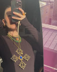 EXTREMELY RARE Slim Barrett (Beckham wedding’s crown designer) Cross necklace