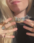 Stunning pearly accumulate necklace