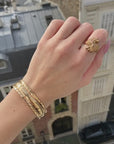 Perfect gold-plated laminated bracelet