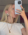 Chic shiny purple clips