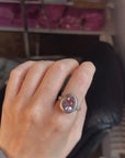 Cute amethyst silver solitaire ring