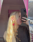 Fuchsia and golden clips