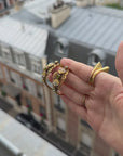 "Mulu Reggio E." baroque oriental golden hoops