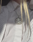 Silver-plated angels necklace