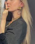 Dangly shiny oriental clips