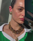 "Mulu Reggio E." Floral green clips