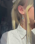 Handmade Italian gilded silver earrings