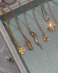 Playful gold-plated pendant (and gift chain)