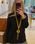 Robert Lee Morris 'Linky-Lanky' Necklace, 22k Gold-Plated Brass, 1980s