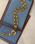 Robert Lee Morris 'Linky-Lanky' Necklace, 22k Gold-Plated Brass, 1980s