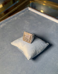 Statement square purple iolite ring