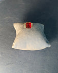 Tank red and silver ring