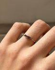 Trilogy Ring, Ruby, Topaz and Silver.