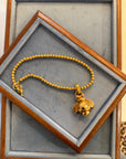 1970s Bee Necklace in Golden Galvanized Resin