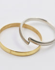 Silver and gold-plated bangle