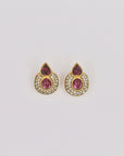 Cute golden and pink earrings clip