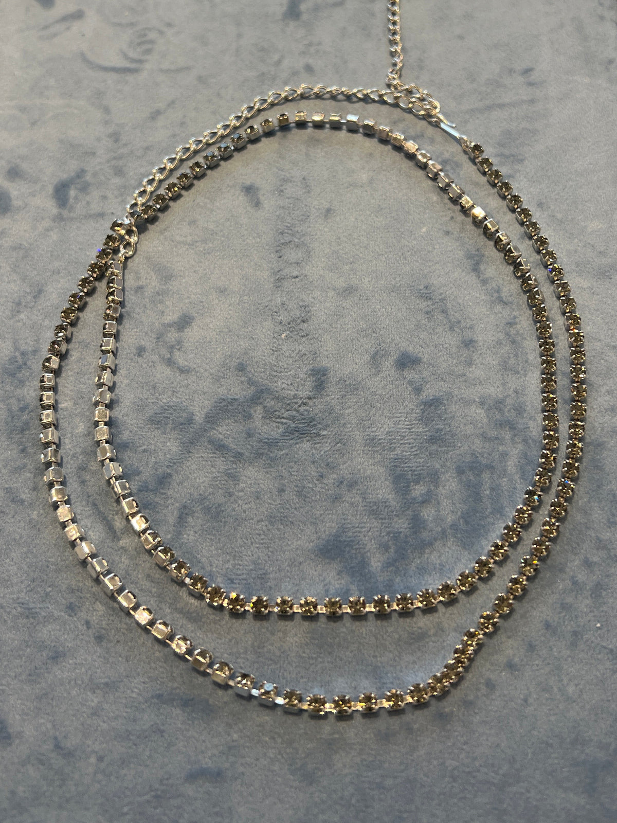 Silvery shiny long necklace or belt  VER 45