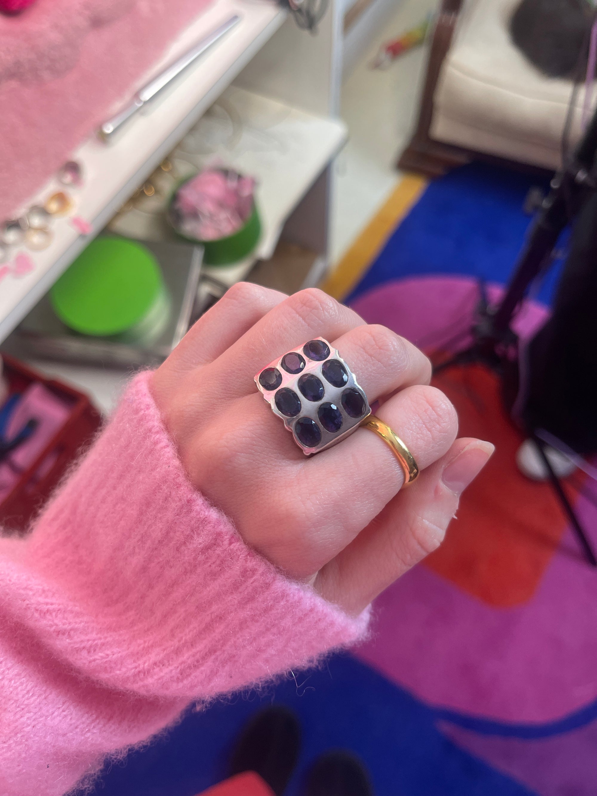 Tanzanite silver ring