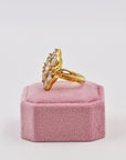 Beautiful gold-plated marquise ring