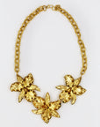 Golden orchid necklace