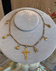Gold-plated chain with playful charms
