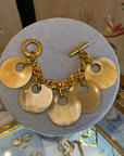 “Celine” horn style golden chain bracelet