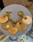 “Celine” horn style golden chain bracelet