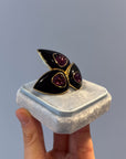 « HR » Black and purple brooch