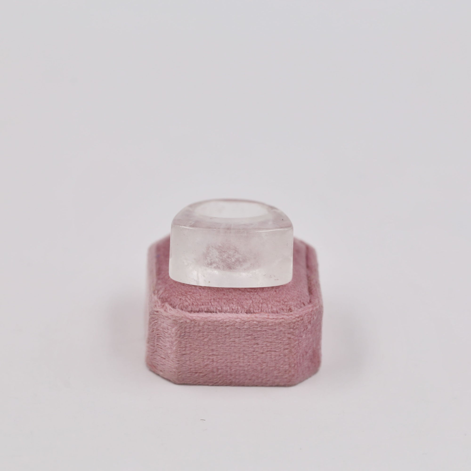 Oversize rock crystal rings
