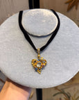 "Christian Lacroix" golden heart pendant