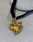 "Christian Lacroix" golden heart pendant
