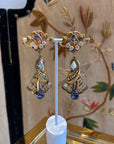 Purple openwork Italian dangly clips