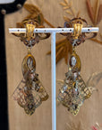 Purple openwork Italian dangly clips
