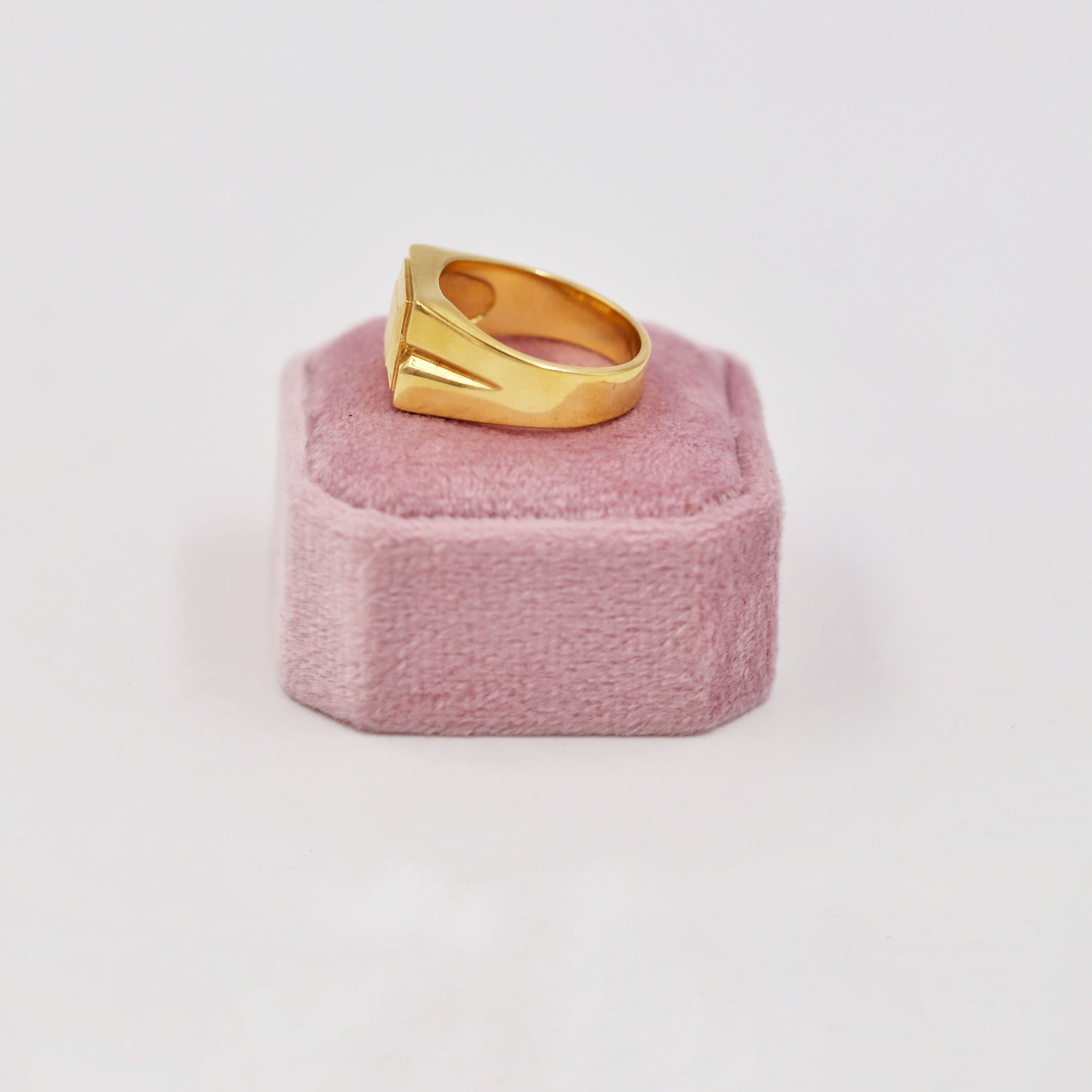 Gold-plated signet ring